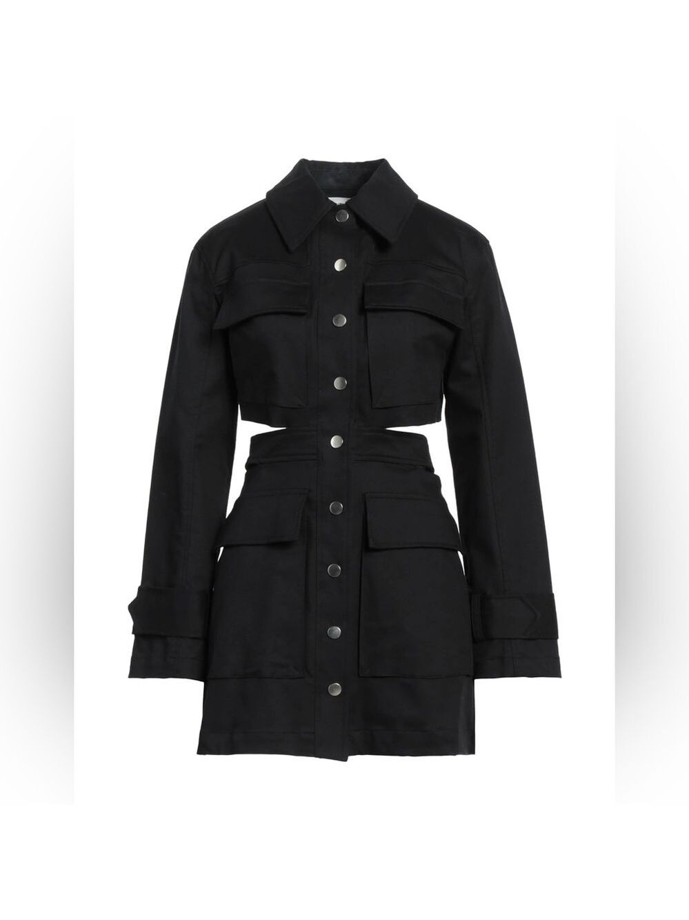 A.L.C. Wyatt Black Cutout Utility Mini Dress Size 4